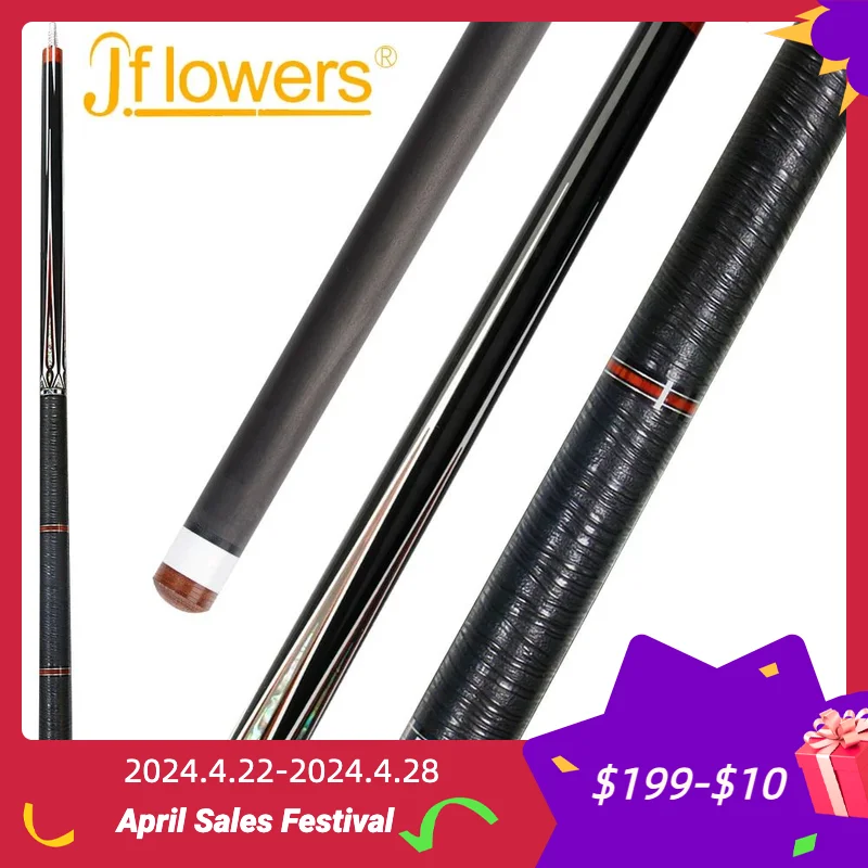 

Jflowers Carbon Cue 12.5mm Carbon Fiber Shaft Pool Cue 148cm Length TTpc Ferrule 1/2 Split Cue 3/8*11 Joint Hand inlay Billiards