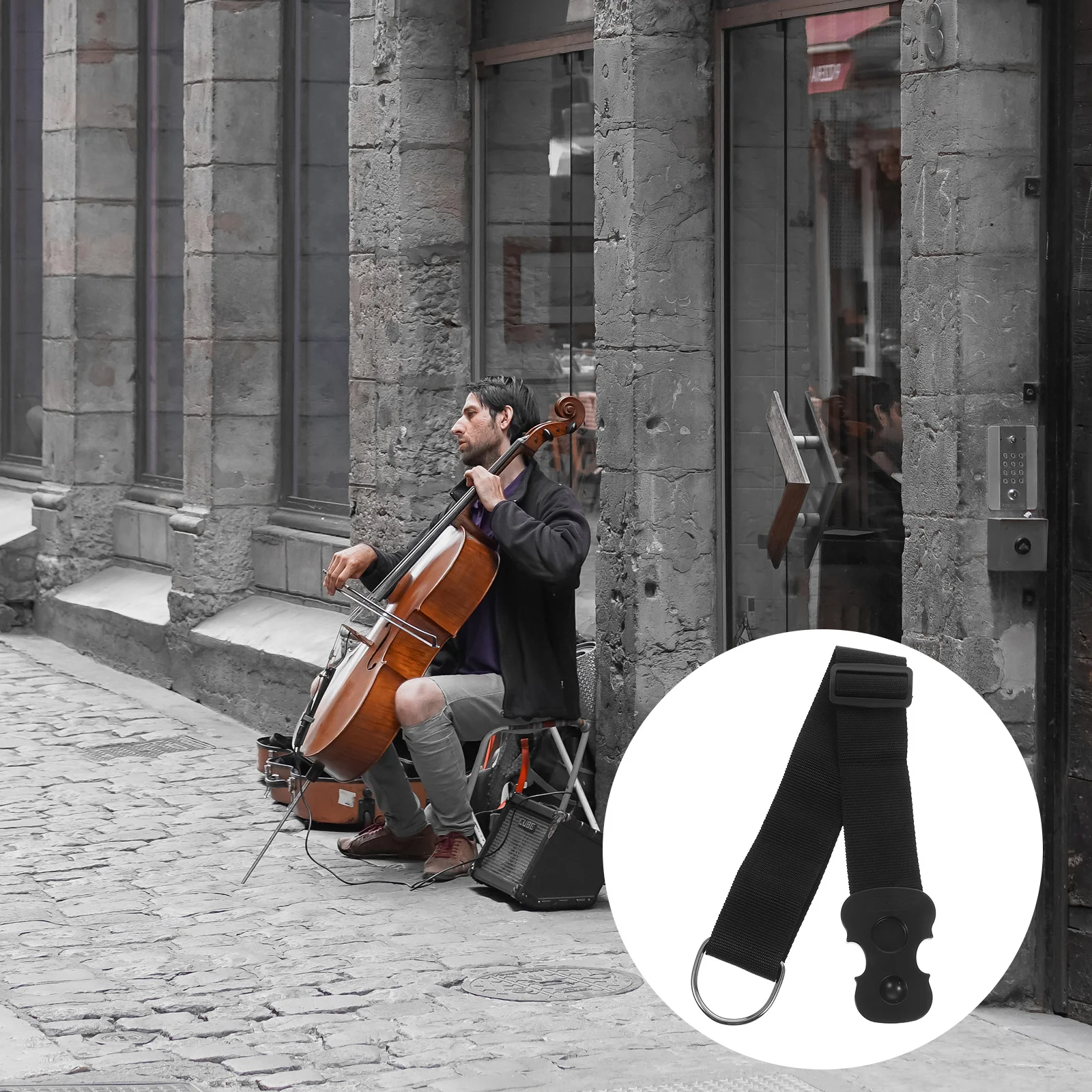 

Durable Non- Endpin Stopper Endpin Holder Stand Cello Antiskid Device Black