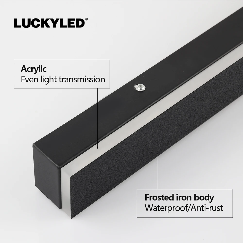 Modern Led Wall Light AC85-265V Waterproof IP65 Outdoor Lighting Garden Porch Long Wall Lamp Indoor Decoration Sconce