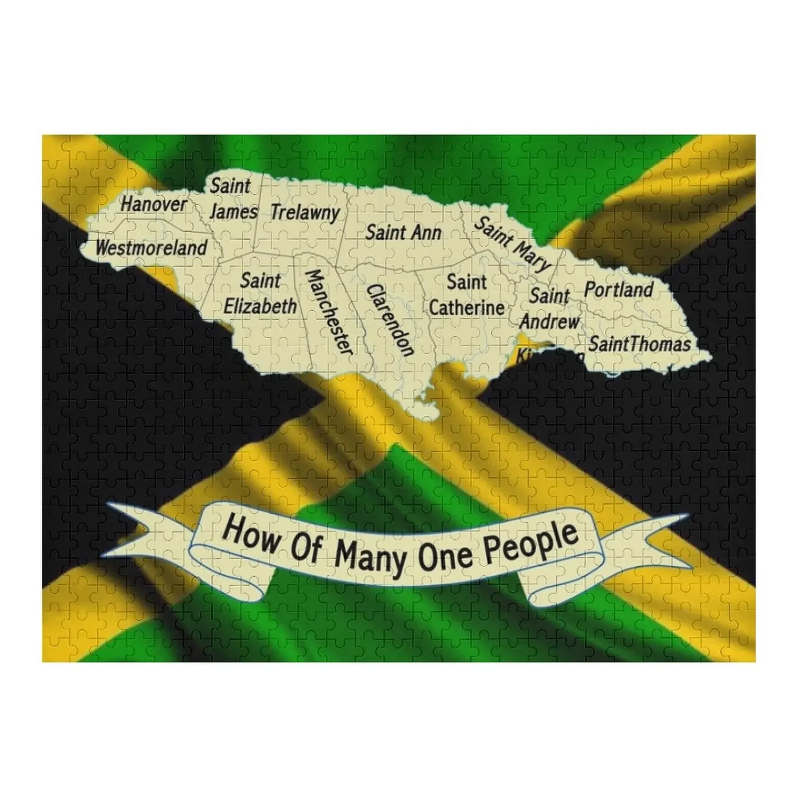 

Map of Jamaica with Jamaican Motto Jigsaw Puzzle Animal Wooden Jigsaws For Adults Personalize Photo Personalized Gifts Puzzle