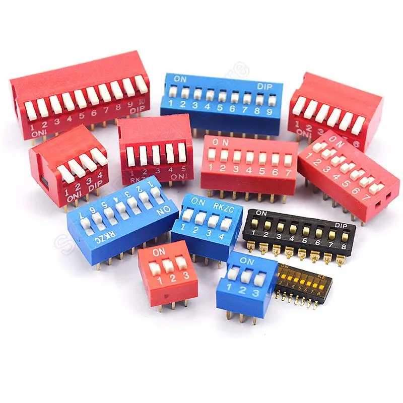 Slide Type Switch 100PCS 1 2 3 4 5 6 7 8 10 12 Bit 2.54mm