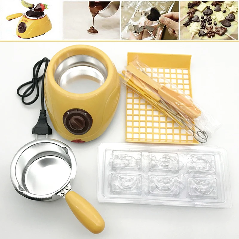 

Durable Chocolate Melting Pot Electric Fondue DIY Melters Baking Kitchen Machine