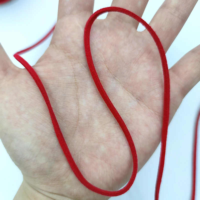 DIY 꽃 장식 리본 쥬얼리 패키지, 벨벳 리본 용품, 스레드 스트링, 인조 스웨이드 꼰 코드 가죽, 45m/롤
