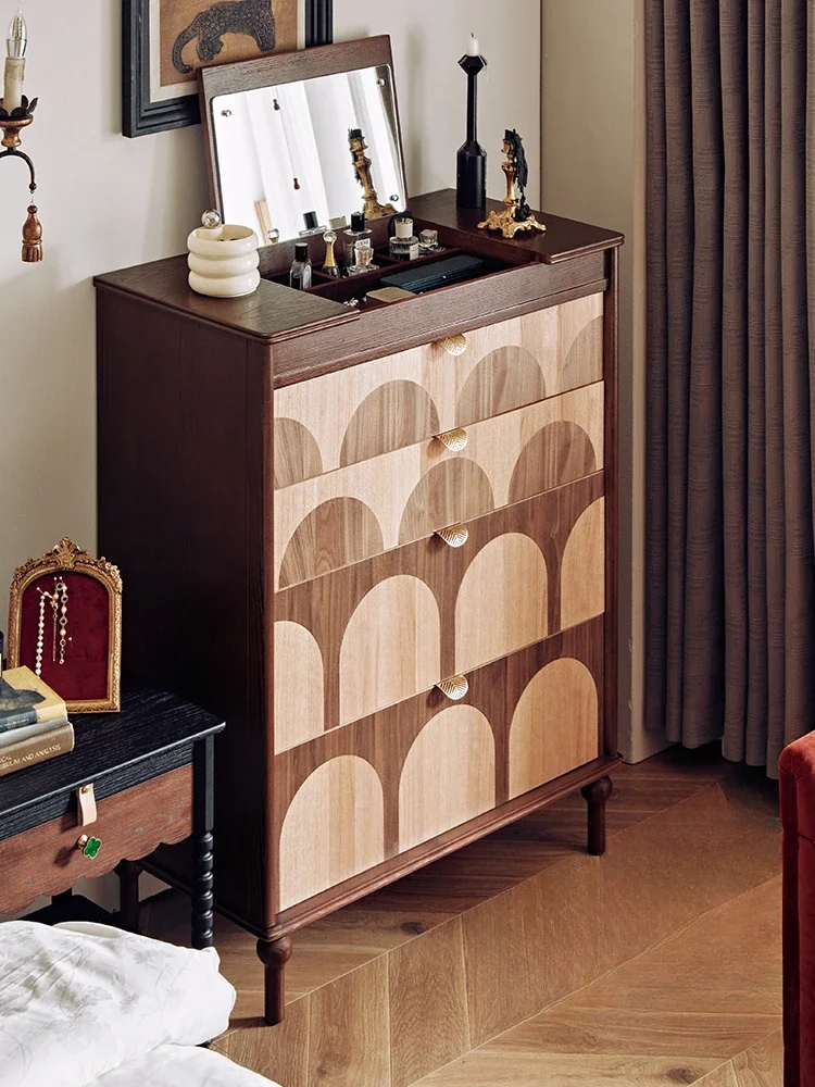 

Wood Dressing Table American Country Solid Wood Locker of Drawer Chest