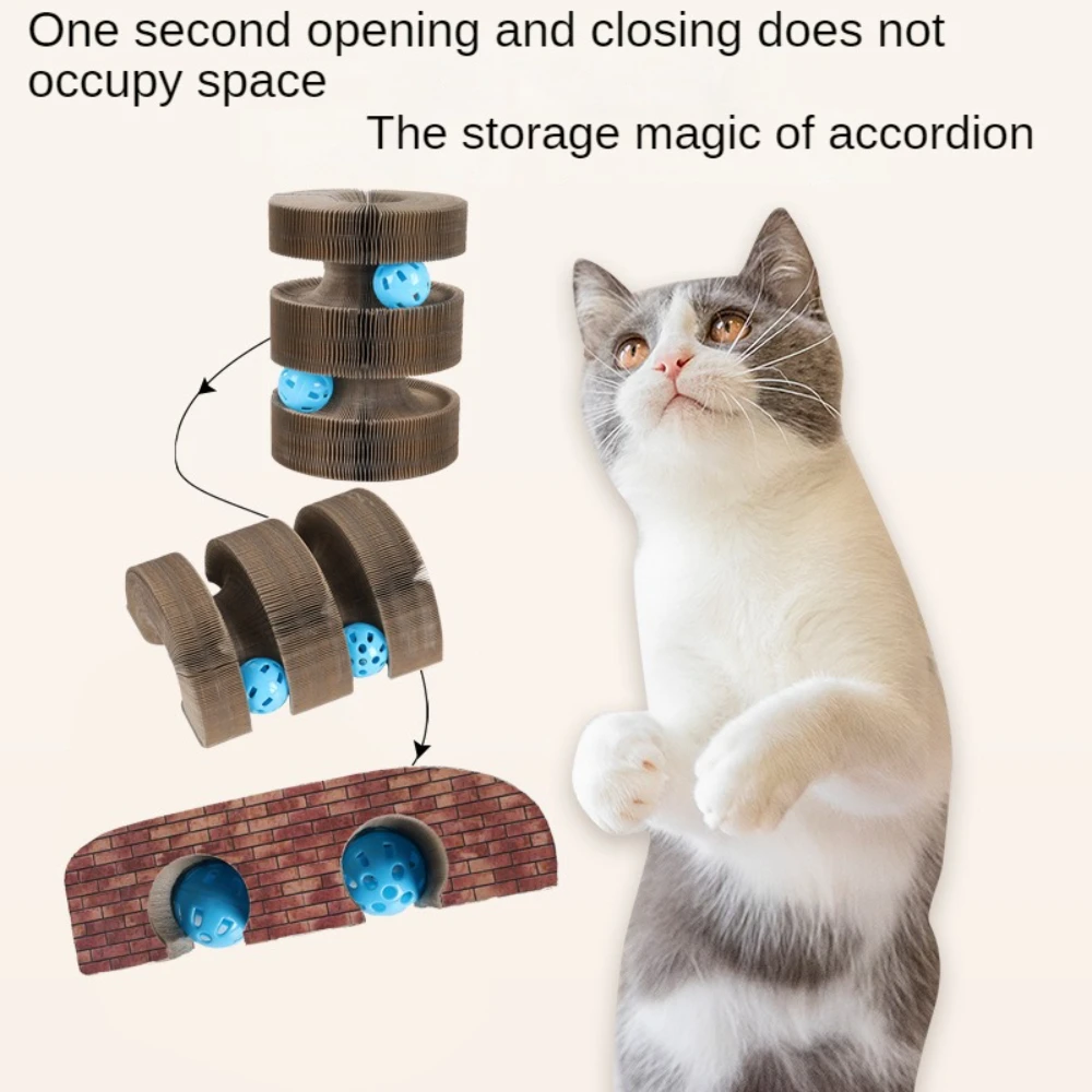 

Magic Accordion Cat Scratching Board Joyful Orbit Ball Fun Variety Arch Bridge 2023 New Grinding Claw Cat Toy
