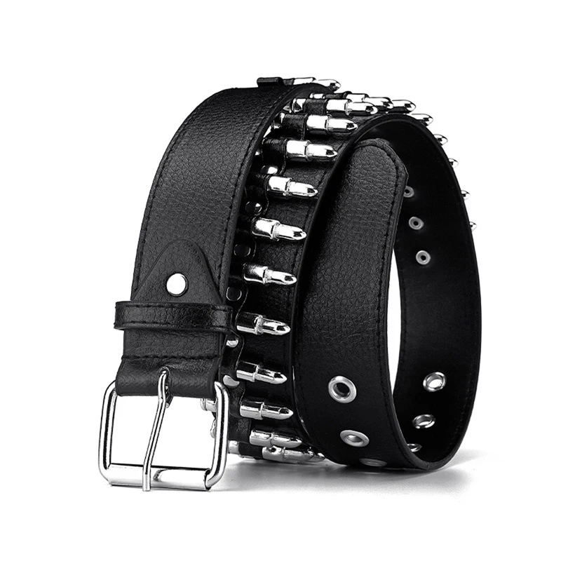Xingqing y2k Gothic Punk Belt 2000s Women Solid Color