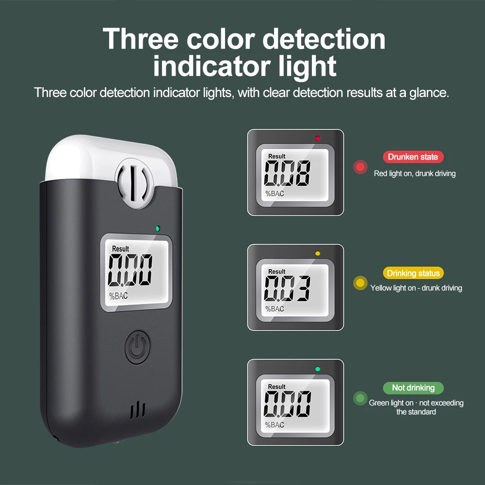 LCD Display Digital Alcohol Breath Tester Breathalyzer Drunk Driving Analyzer Alcohol Test Tools