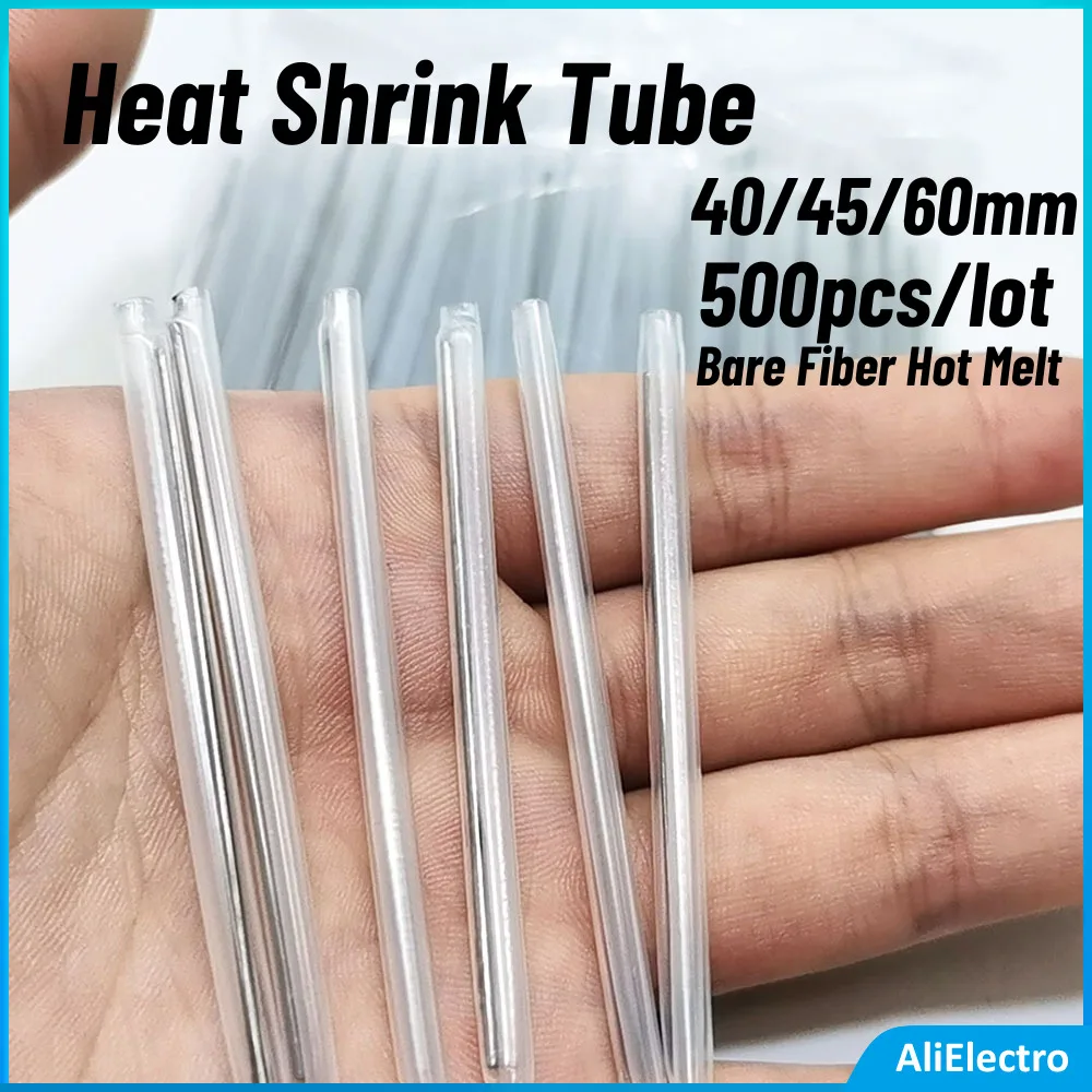 500 Pz/Lotto 40/45/60Mm Manicotti Di Protezione Fibra Nuda Ftth Termoretraibile Splice Protector Fusion Protection Splice Sleeves