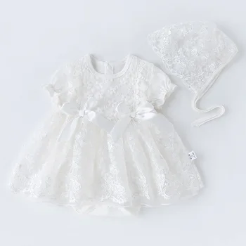 Abito per neonato per 1 ° compleanno, vestiti estivi in cotone per bambini, abito ricamato, vestiti per bambina, vestiti autunnali per bambini