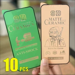 10 - Pack 9D Ceramics HD Matte Full Cover Anti - Shock Screen Protectors - Clear Film (Green) (For A56)