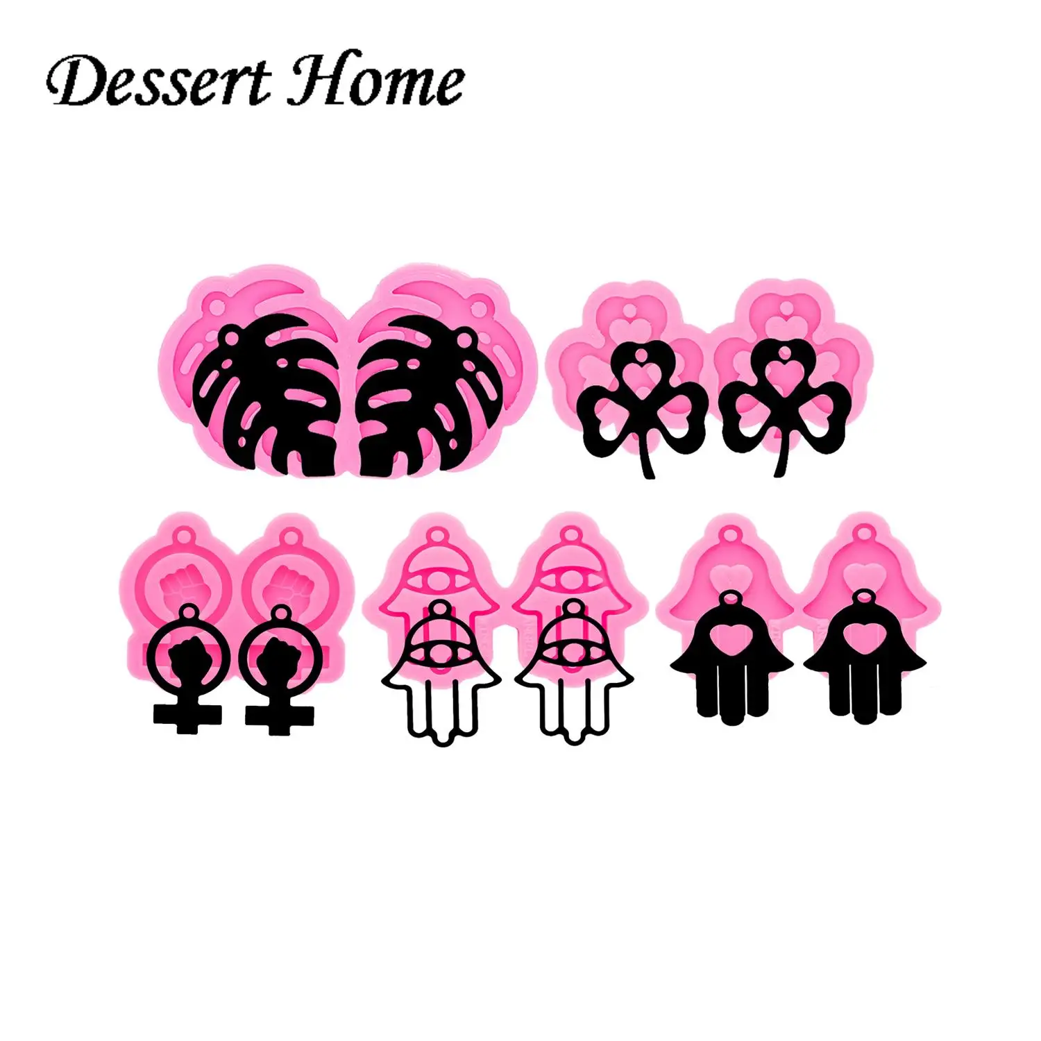 DY0523 Alien/Rabbit/Hamsa Hand/Palm tree Earrings Epoxy Resin Molds For DIY Jewelry
