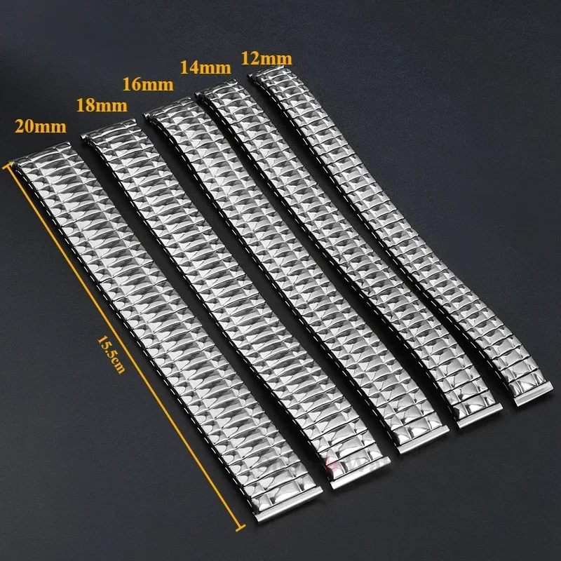 Elegant Stainless Steel Elastic Watch Band - Universal Stretch Wristband Accessories
