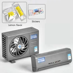 Solar - Powered Car Air Outlet Aromatherapy - Multi - Flavor Scent Diffuser with Modern Design (Lemon flavor grey)