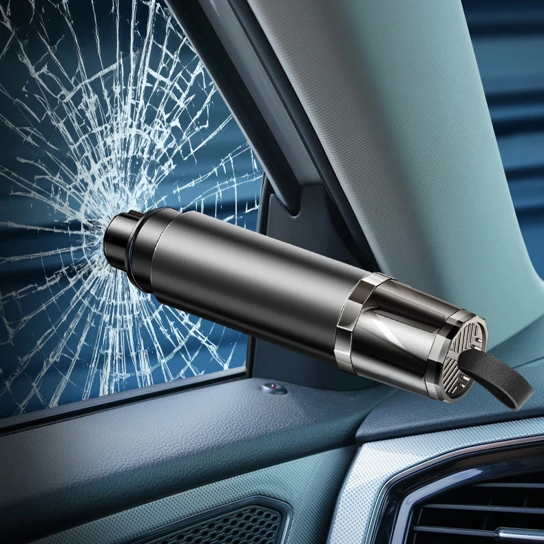 Window breaker Window Glass Breaker 2-in-1 Car Safety Hammer Seat Belt Cutter High Hardness Tungsten Steel Emergency Rescue Tool Base