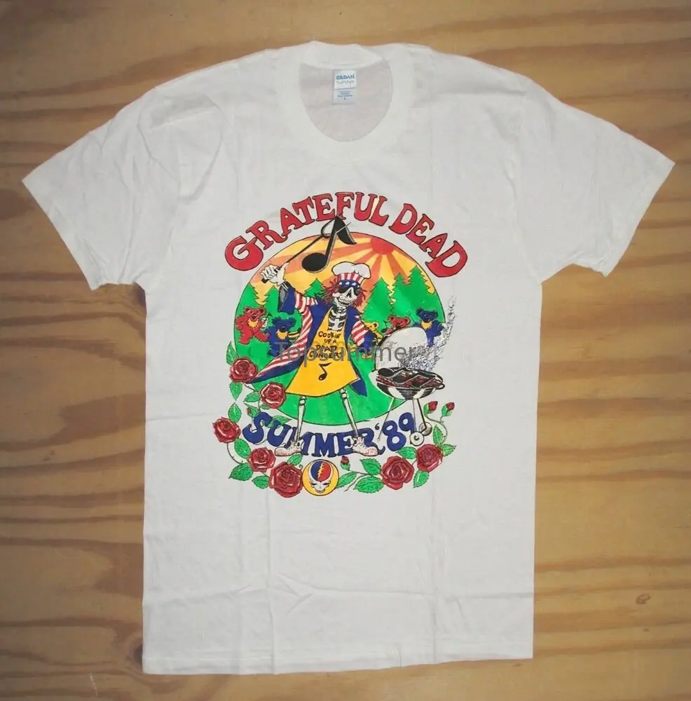 

Vintage Grateful Dead T-Shirt Rare Summer Tour Reprint 1989 Top Condition