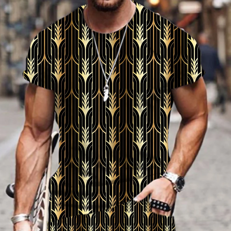 

Men's T-shirt Oversized Abstract Pattern Fashion Hip Hop Tops Cool Breathable O-Neck Tees 3D Print Short Sleeve Funny Casual
