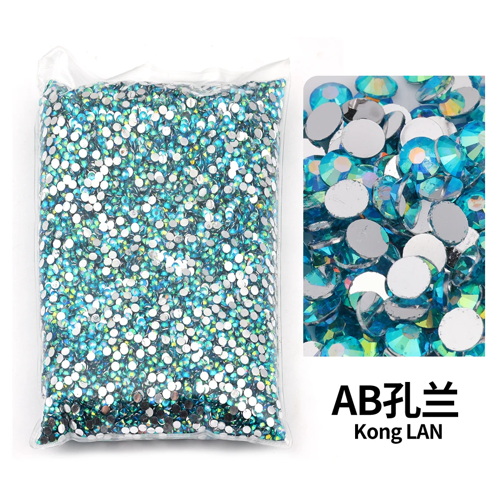 Variety Pack of Small Resin Rhinestones for Nail Art and DIY Crafts - Bulk Wholesale Flat Back Crystals