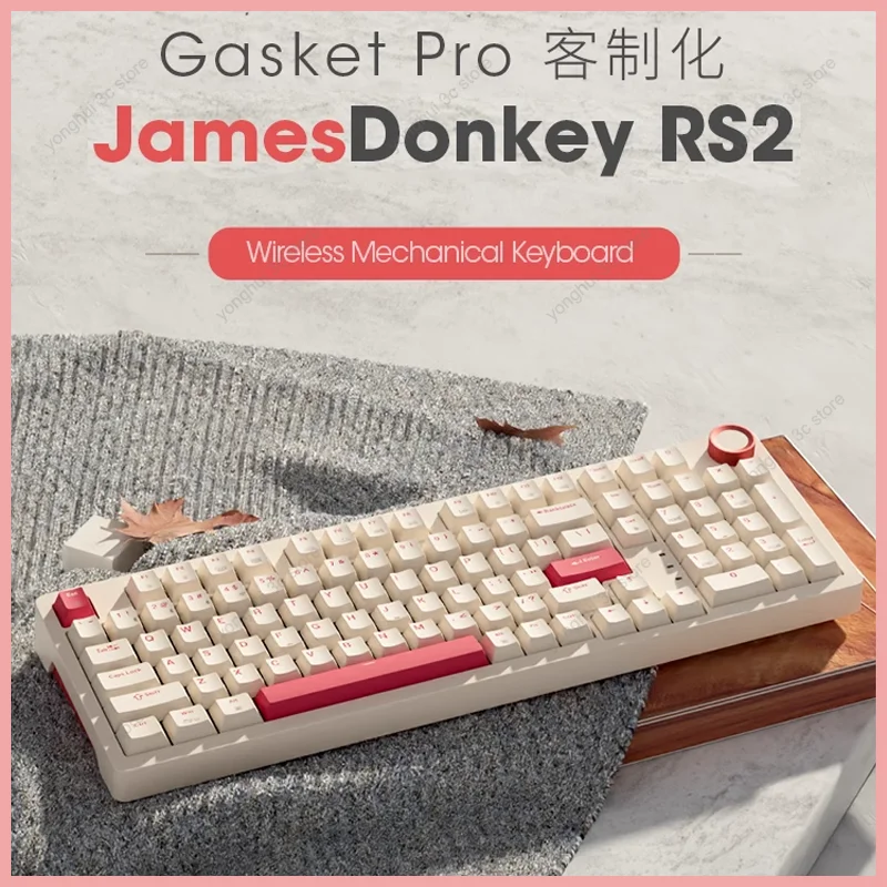 

James Donkey RS2 98% Layout Bluetooth/wireless/wired Gaming Mechanical Keyboard Gasket Hot Swap Customized Keyboards