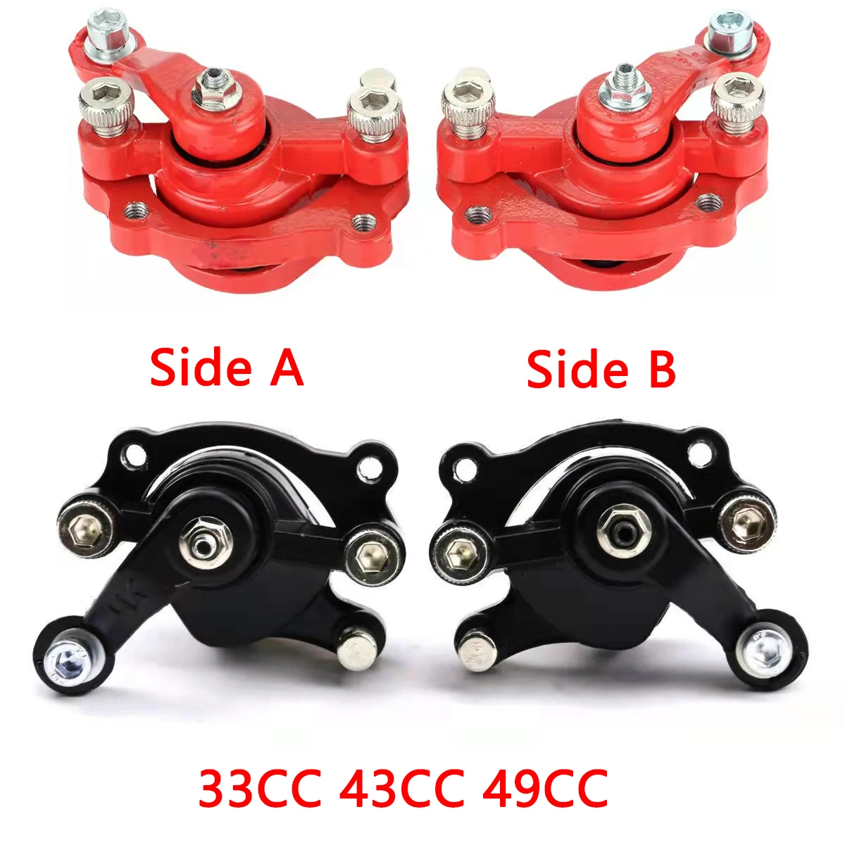 1PCS Front / Rear Disc Brake Caliper for 2 Stroke 33/43/47/49cc Mini