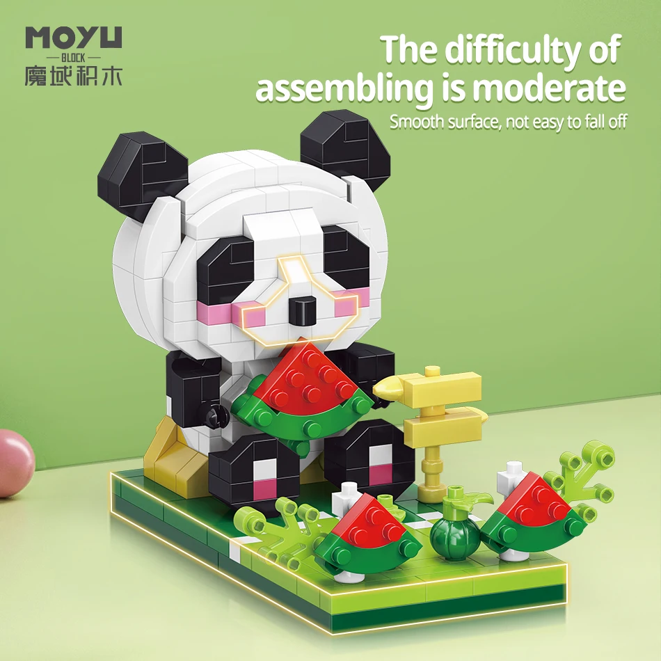 마이크로 입자 장난감 레저 모자이크 DIY 빌딩 블록, 팬더 브래킷 장식품