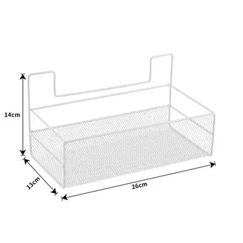 ตะกร้าตาข่ายสำหรับใส่ของในห้องน้ำแบบมีกาวในตัวสำหรับใส่ชั้นวางในห้องน้ำและซักล้างโต๊ะแบบเหล็กสำหรับหอพัก 9