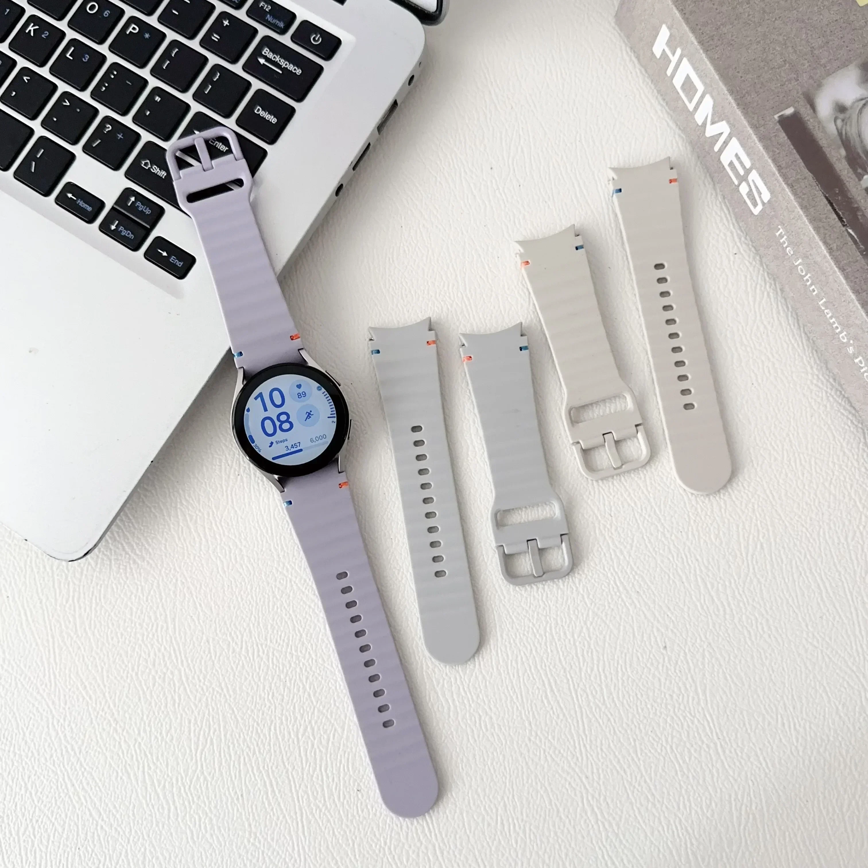 Enhanced Sport Silicone Watch Strap - Original Wristband for Samsung Galaxy Watches