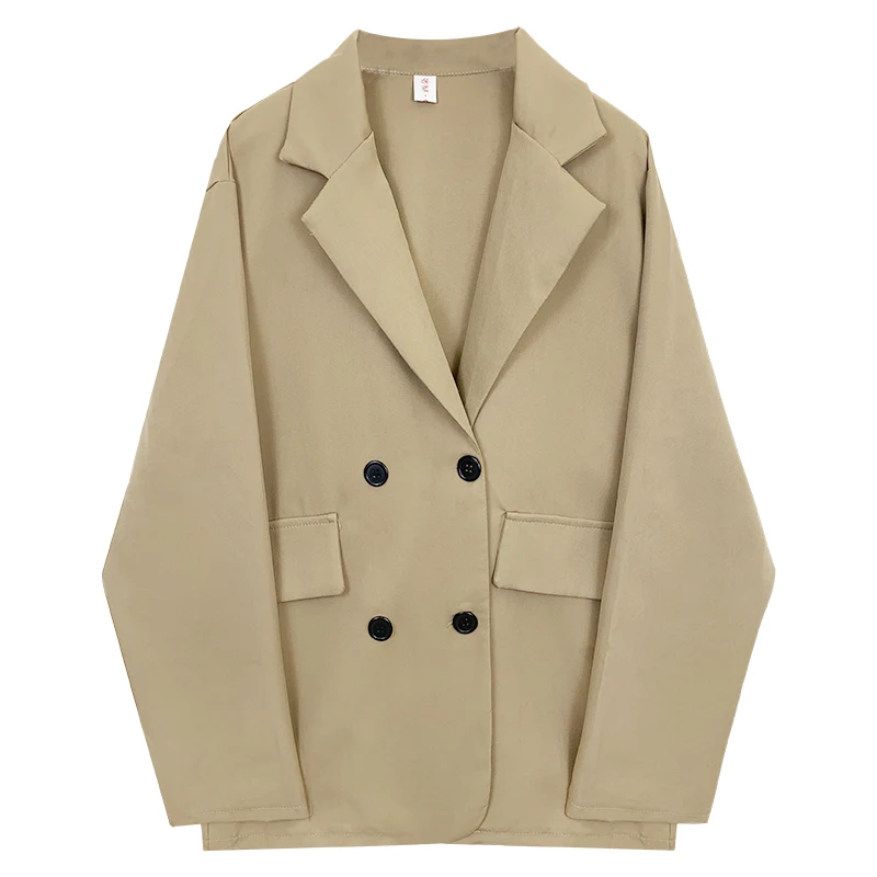 

Spring Autumn New Blazer Jacket Women Casual Pockets Long Sleeve Jacket Work Suit Coat Office Lady Solid Slim Fashion Blazers