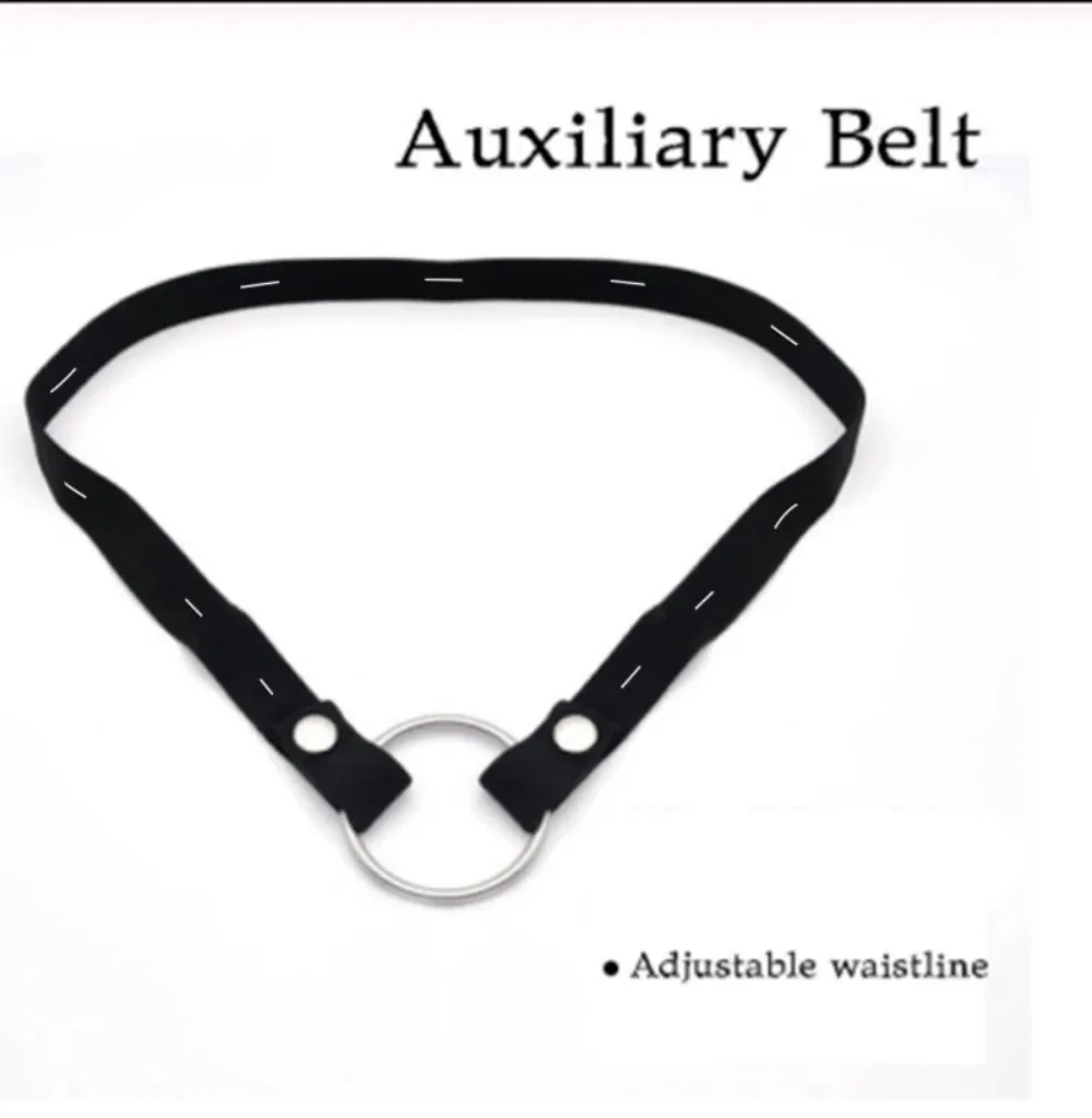 18+Male Chastity Cage Anti-off Device Elastic Band Auxiliary Belt ONLY Adjustable Ring Underwear Rope Les Scrotum Rings Sex Toys