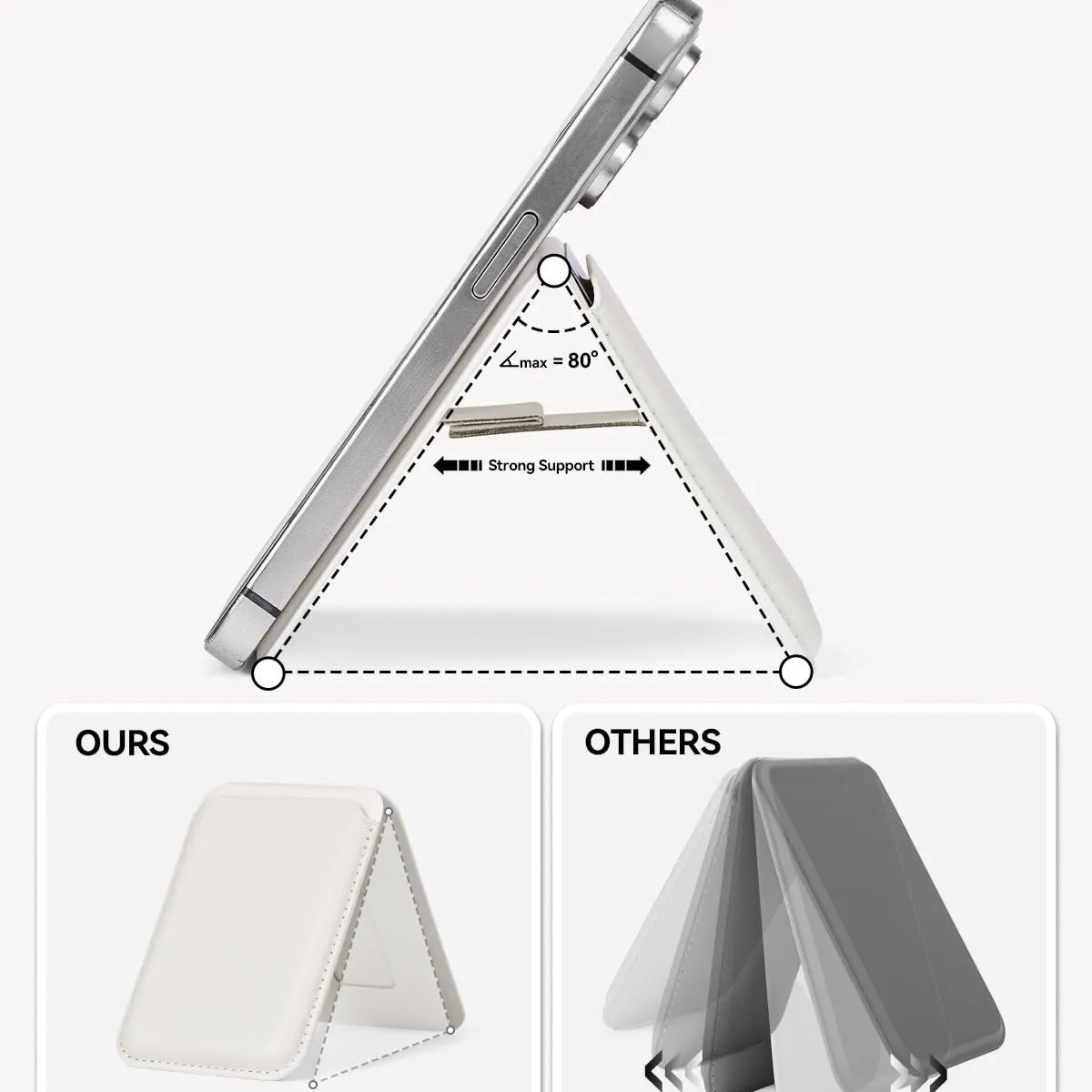 Magnetic Pu Leather Wallet Stand Credit Card Holder For Magsafe Card Holders Phone Bag Cover for Iphone 16 15 14 13 12 Pro Max