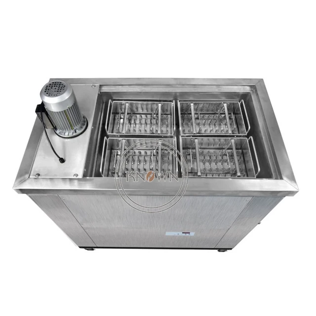 Machine commerciale de barre de crème glacée, fabricant de sucettes glacées, acier inoxydable 304, Popsicle, 4 moules, exécutif 1