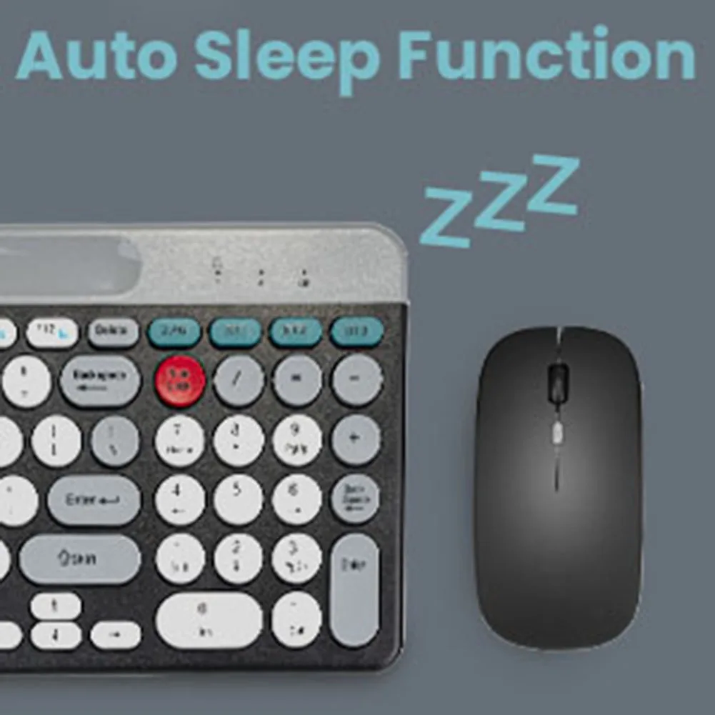 2,4 GHz, 2-Modus-Bluetooth und kabellose Multi-Geräte-Tastatur und -Maus mit Halterung, ergonomisch, für Mac/iOS/Android/Win7_voghion.com