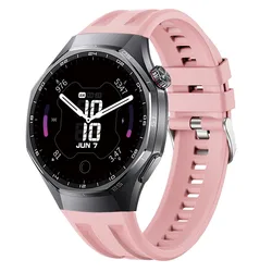 Silicone Sport Band for Smartwatch - Durable and Comfortable Bracelet Strap (Pink)
