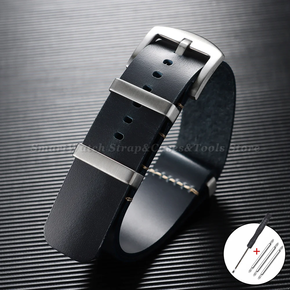 Premium Retro Genuine Leather Watch Strap - Men’s Replacement Wristband