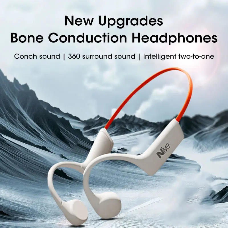 NEWE6BoneConductionHeadphonesBluetooth53WirelessNotInEar
