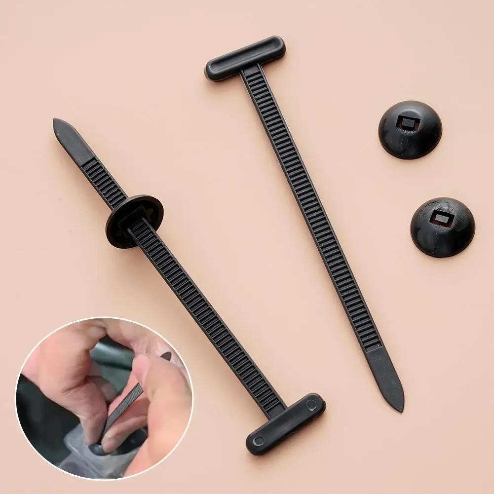 Nylon Car Cable Ties with Push Clips for Wire Management