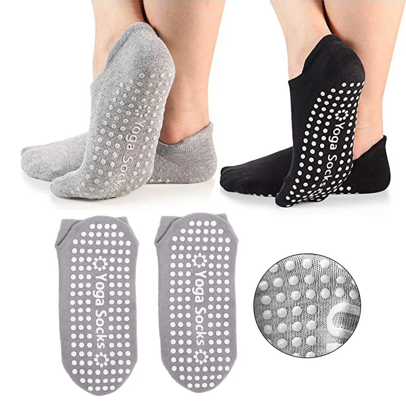 Calcetines de Yoga profesionales antideslizantes para mujer, medias deportivas absorbentes del sudor, transpirables, de algodón, para Pilates, gimnasio y Fitness