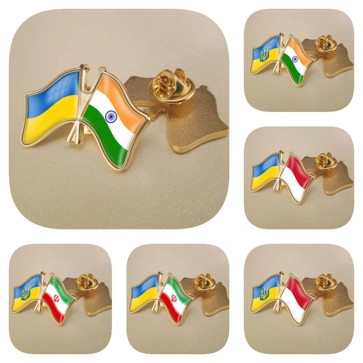 

Украина и Индия, Индонезия, Иран, двойная перекрёстная фотография
