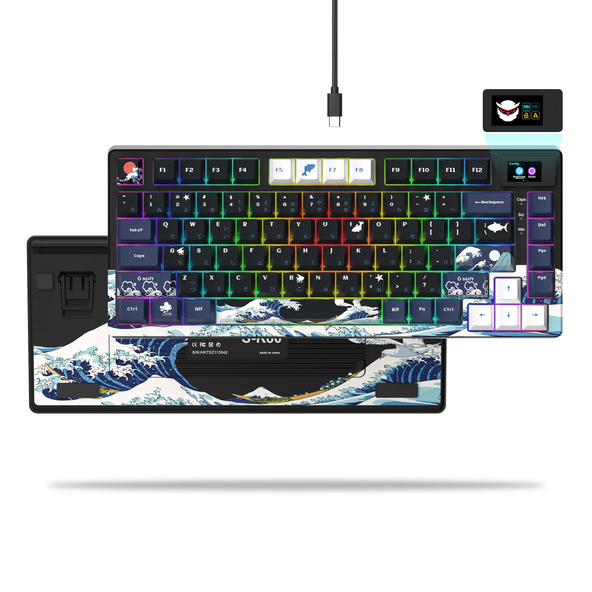 

Womier S-K80 75% OLED Display Keyboard Mechanical Gaming Keyboard with Color Hot Swap Keyboard Gasket Mount RGB Custom Keyboard