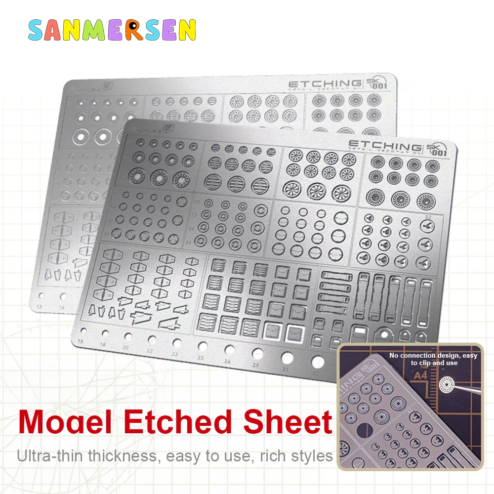 Model Etching Sheet Modification Parts Assembly Model Building Tools Hobby DIY Accessories Model Parts Photo-Etched Sheet