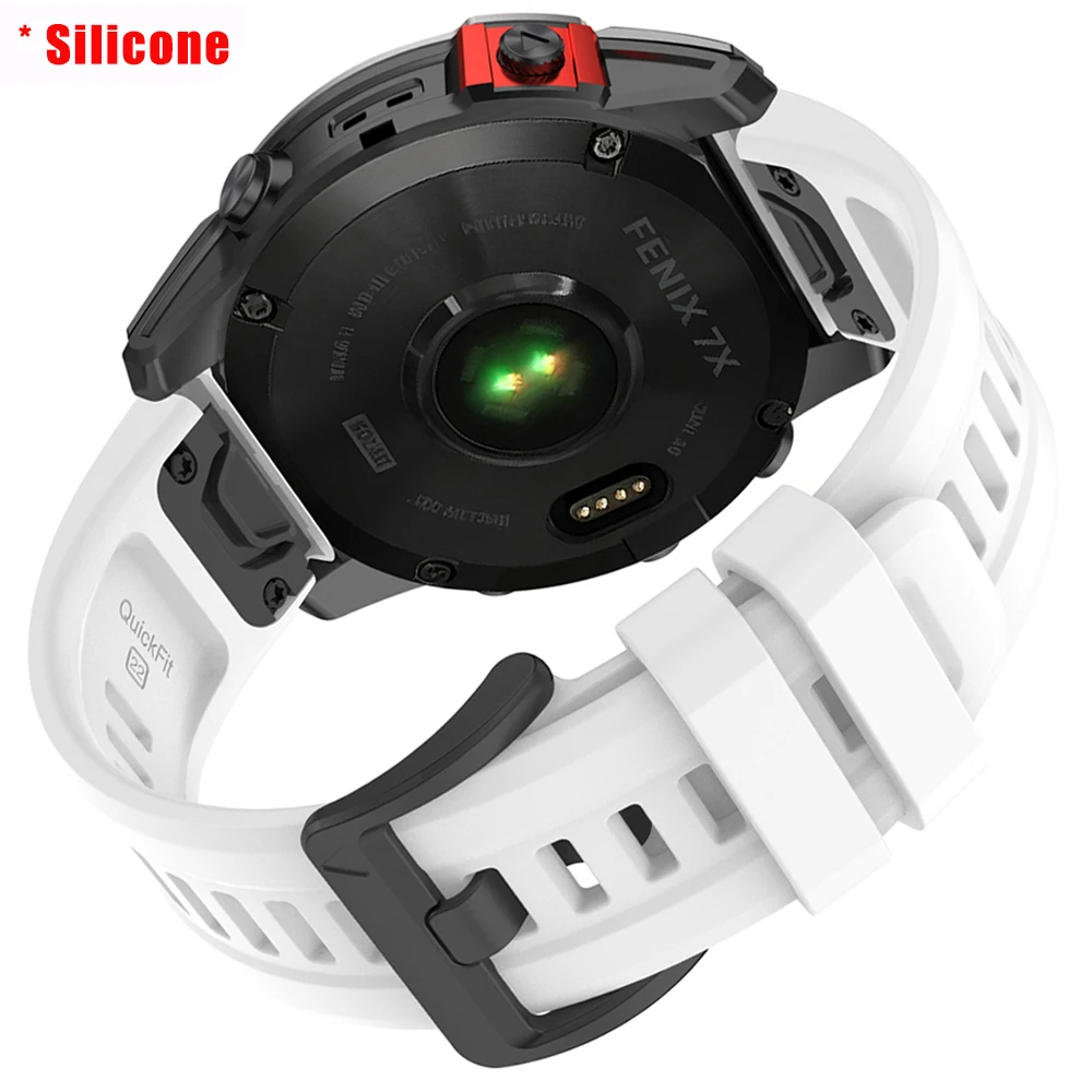 Versatile Silicone Leather Watch Band with Quickfit Bracelet - 22mm/26mm