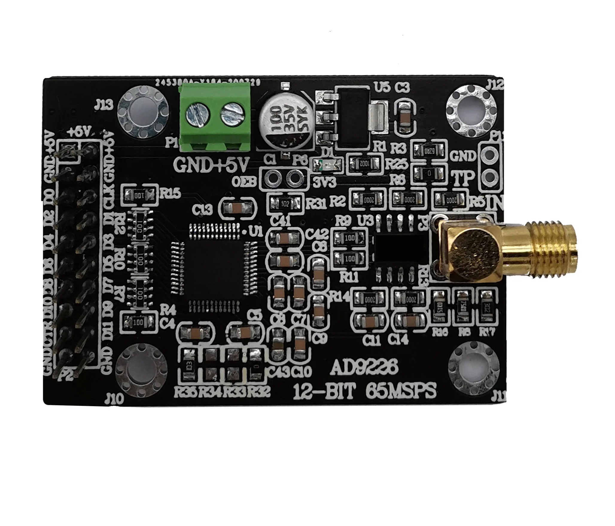 

AD9226 High Speed ADC Module Signal Acquisition Analog to Digital Conversion Module 65M Sampling FPGA Development Board