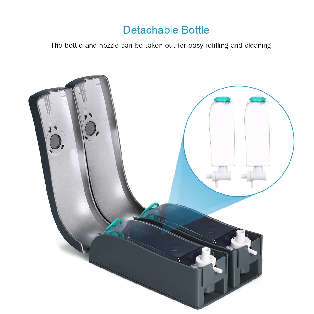 300ml*2 NO Drilling Wall Mounted Double-Head Manual Soap Dispenser Bathroom Shower Gel Liquid Shampoo Dispenser Holde