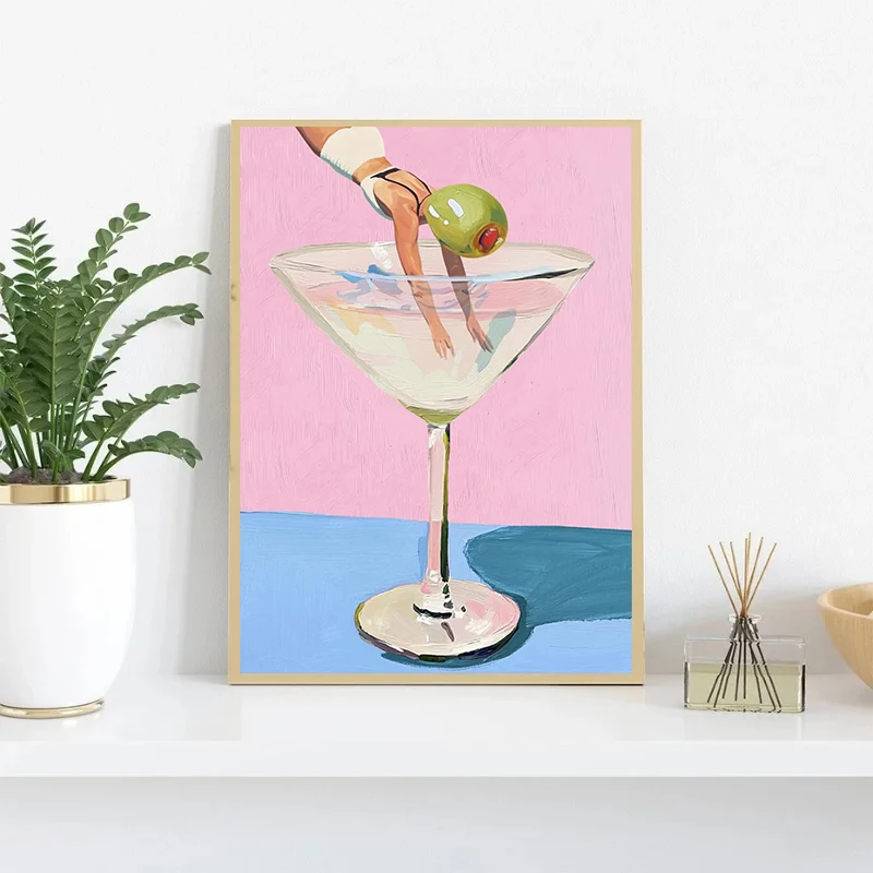Vibrant Cocktail Celebration Canvas Art - Fun Bar & Kitchen Décor