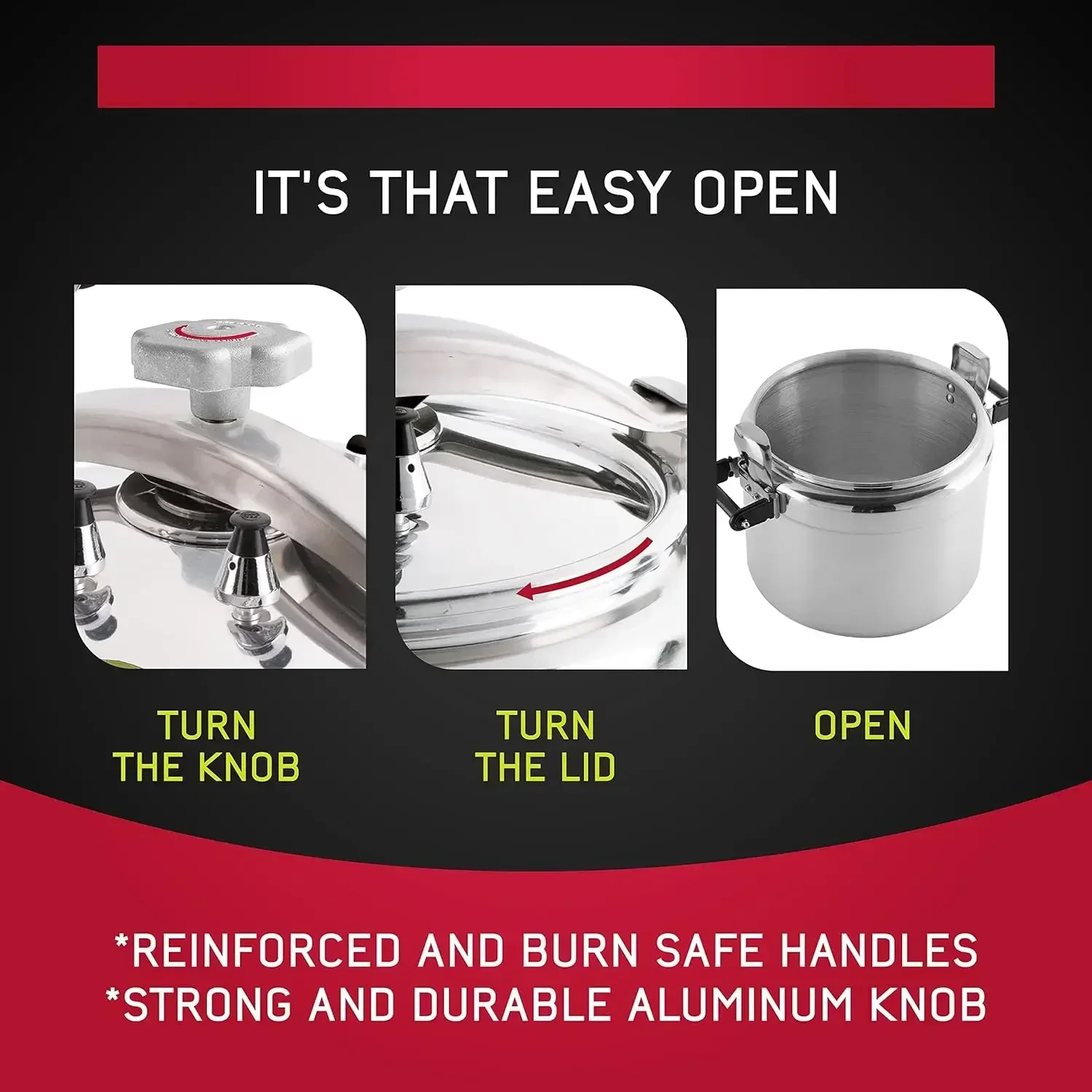 Extra Large 53 Quart / 50 Liter Professional Pressure Cooker Heavy-Duty Aluminum Construction with Multiple Safety Systems 4