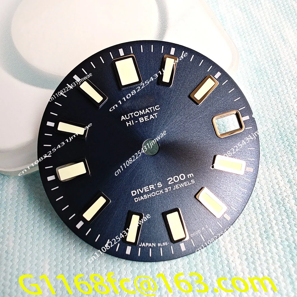 High Quality 62MAS Sun Gray Modified Dial for NH35 Movement Japan C3 Green Luminous Real Nail Plate