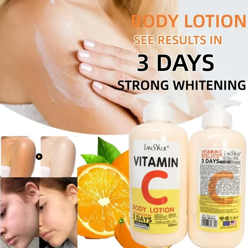 VC Whitening Nicotinamide Body Lotion Quick Face and Body Brightening Anti-wrinkle Improves Roughness  Skin Whitening 500ml 180 patches acne pimple patch face stickers quick effect treatments removing patches beauty acne tools face skin care