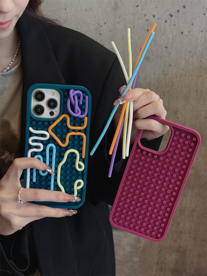 3D Jigsaw Puzzle Soft Silicone Phone Case - Funny Design Cover