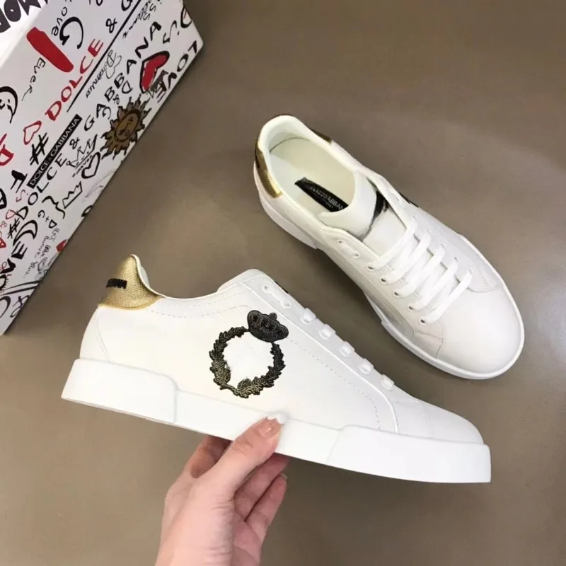 

High Quality Women Men Designer Shoes Female Male Leather Flat Casual Sneaker Luxury Brand Shoes
