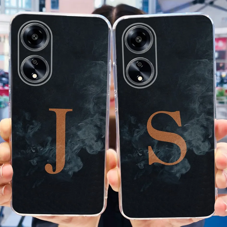 Fashion Flower Letters Clear Silicone Soft Back Cover Coque