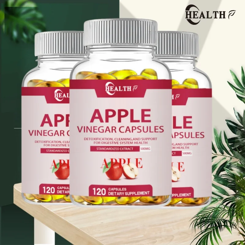 HEALTH Minch Apple Cider Vinegar Capsules Max 400mg Natural Raw with Cinnamon Ginger & Cayenne Pepper Detox Vitamin C Supplement